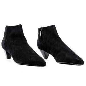 Mercedes Castillo Wmn Julienne Black Suede Dress Office Pointy Ankle Boots 9.5